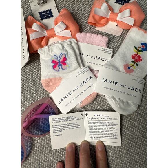 🔥FLASH SALE🔥 Janie and Jack Girls Accessories bundle Set 7 pieces - Picture 2 of 3